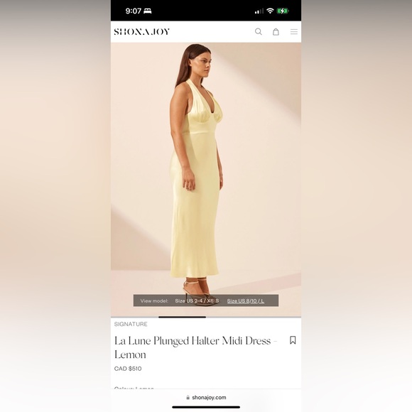 Shona Joy La Lune Plunged Halter Midi Dress - Picture 2 of 13